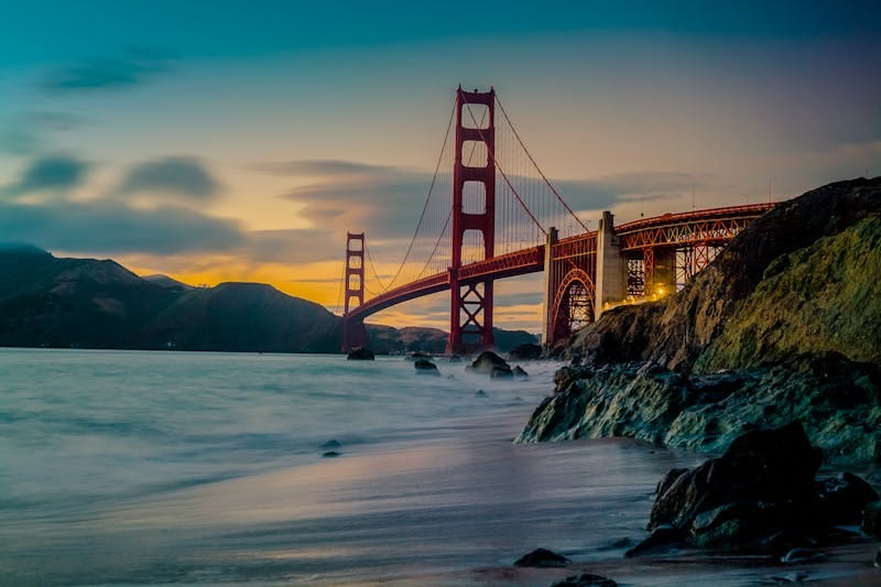 Golden Gate Bridge San Francisco California travel to UK
