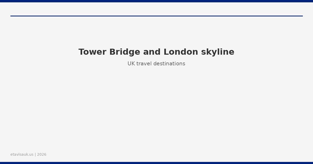 Tower Bridge and London skyline - UK travel destinations