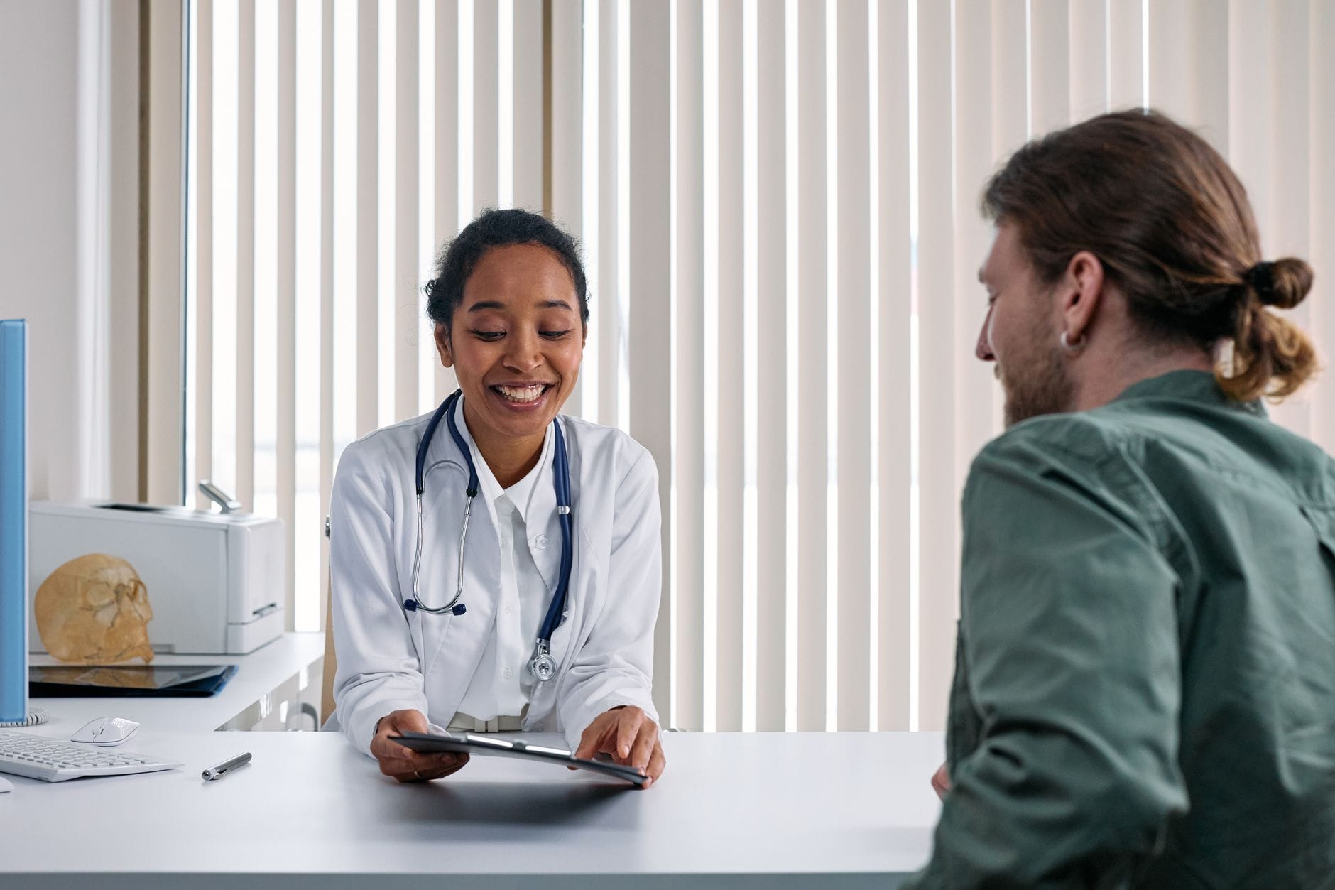 American tourist at healthcare facility