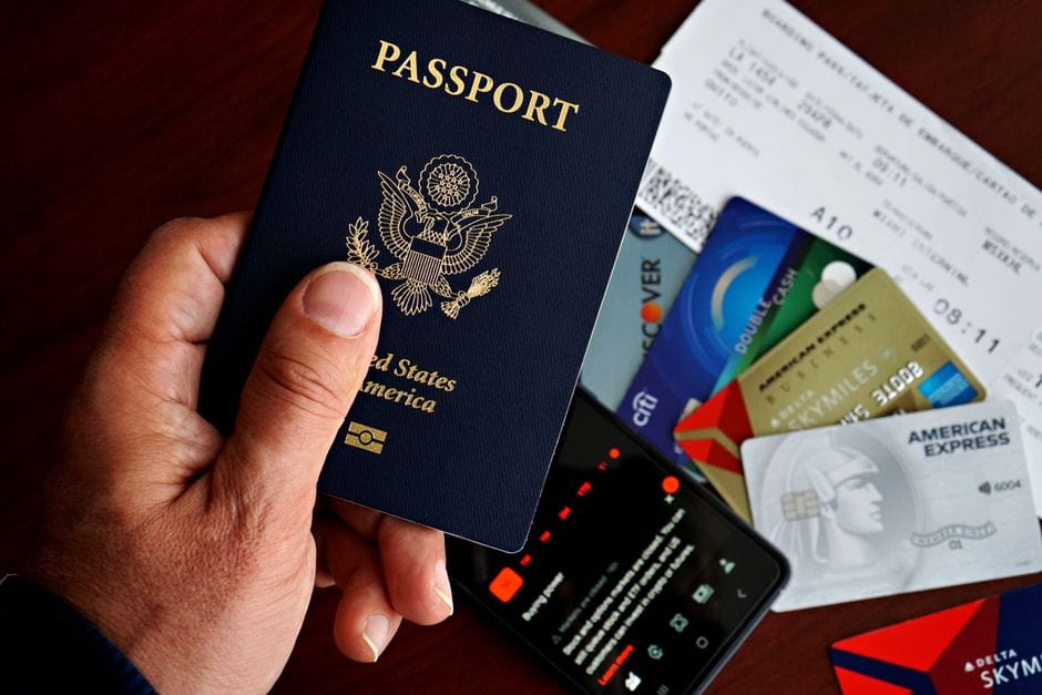 US passport boarding pass