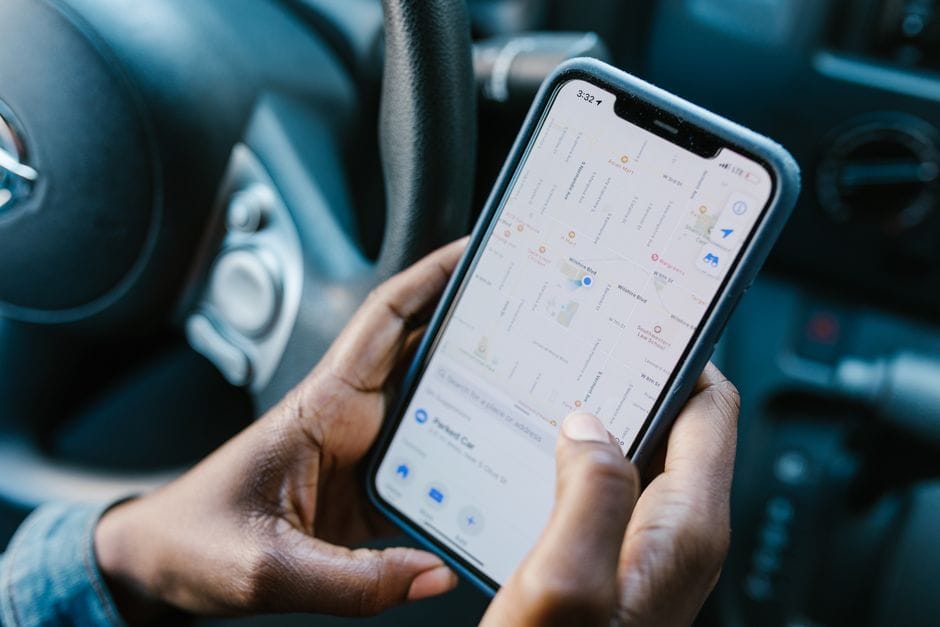 Person checking UK ETA status on smartphone